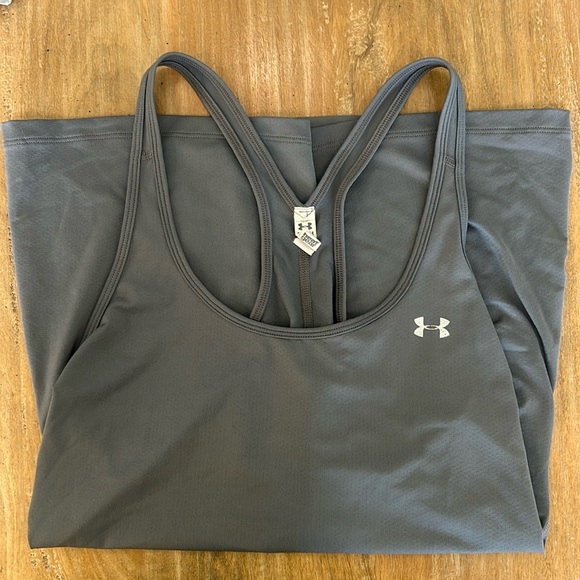 Under Armour Grey Razor Back Tank Top Size M - Picture 1 of 4